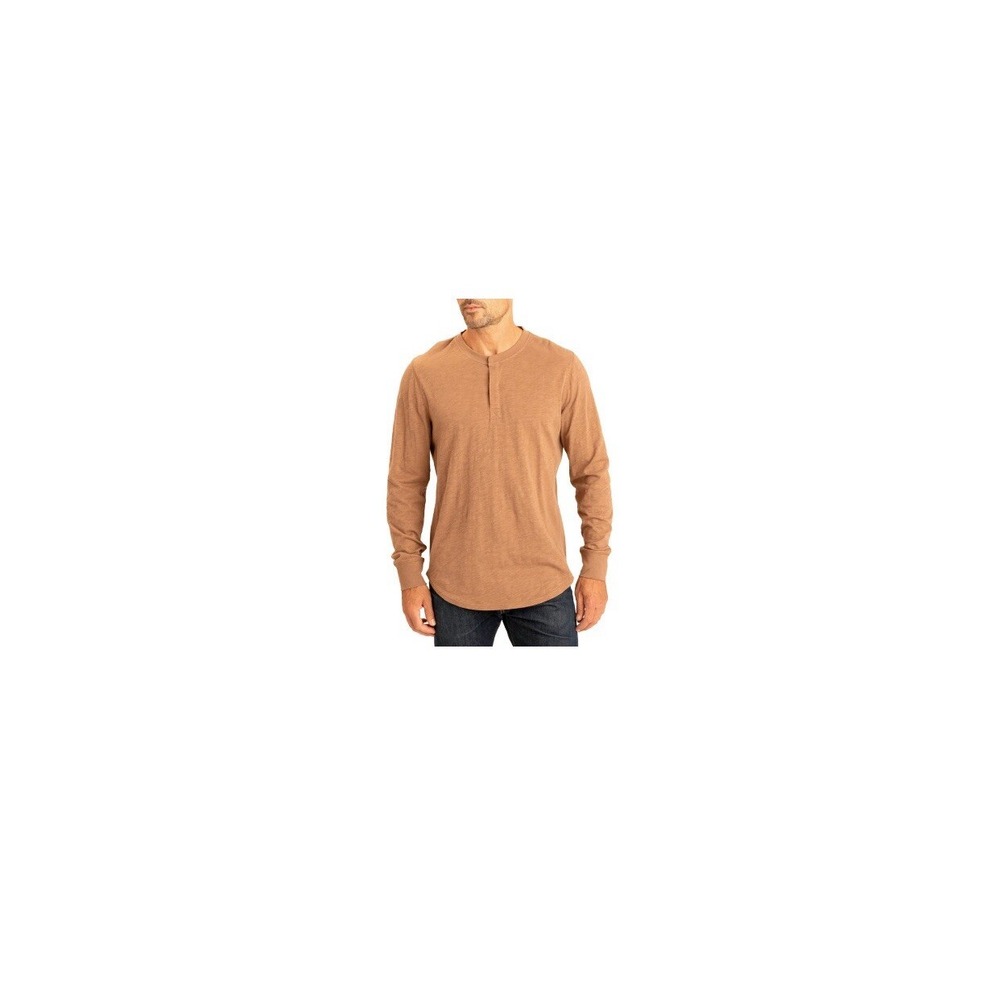 Threads 4 Thought Men Leeroy Curved Hemlineโ Henley Shirt Size Small